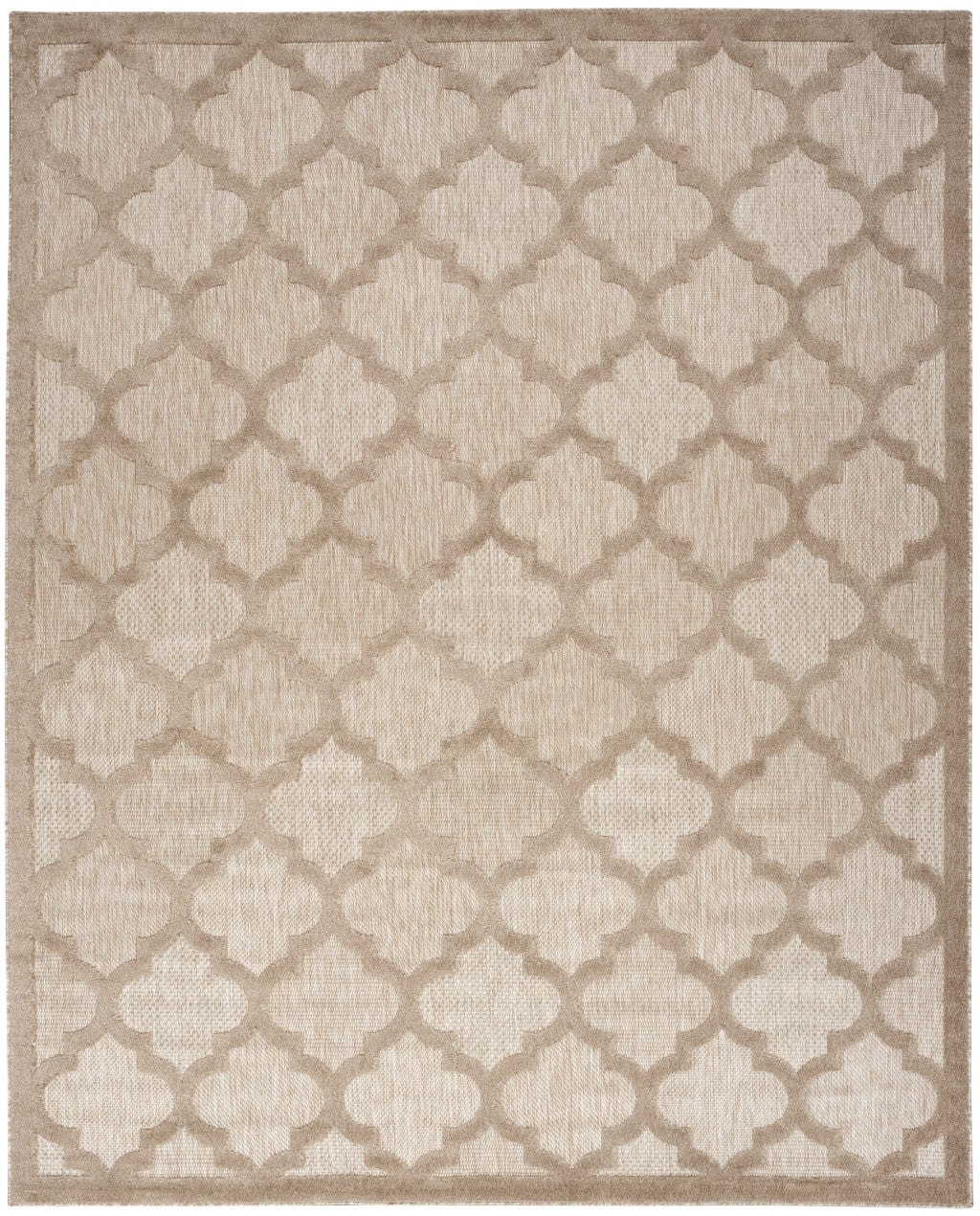 9' x 12' Beige Geometric Flatweave Area Rug