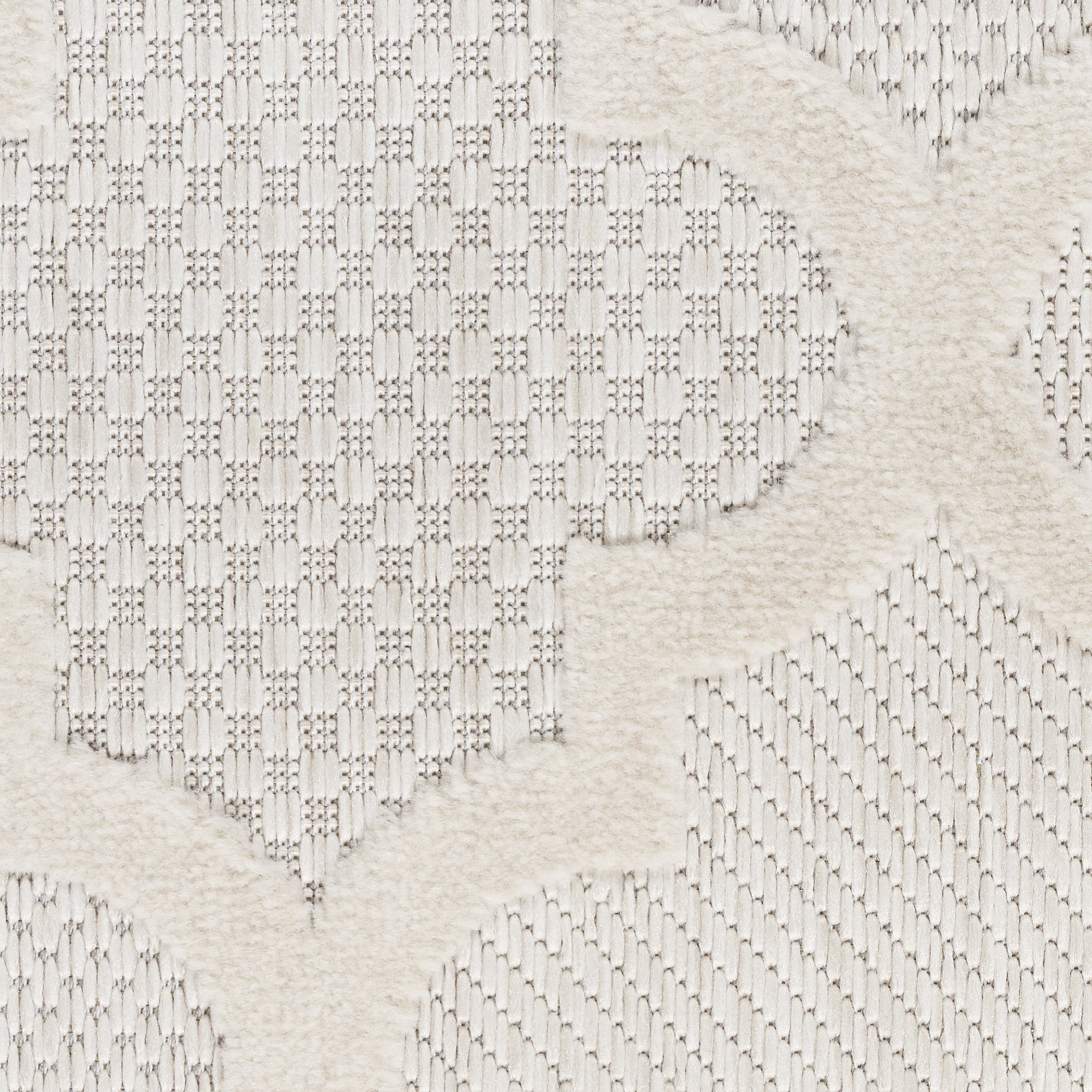 9' x 12' Cream Geometric Flatweave Area Rug