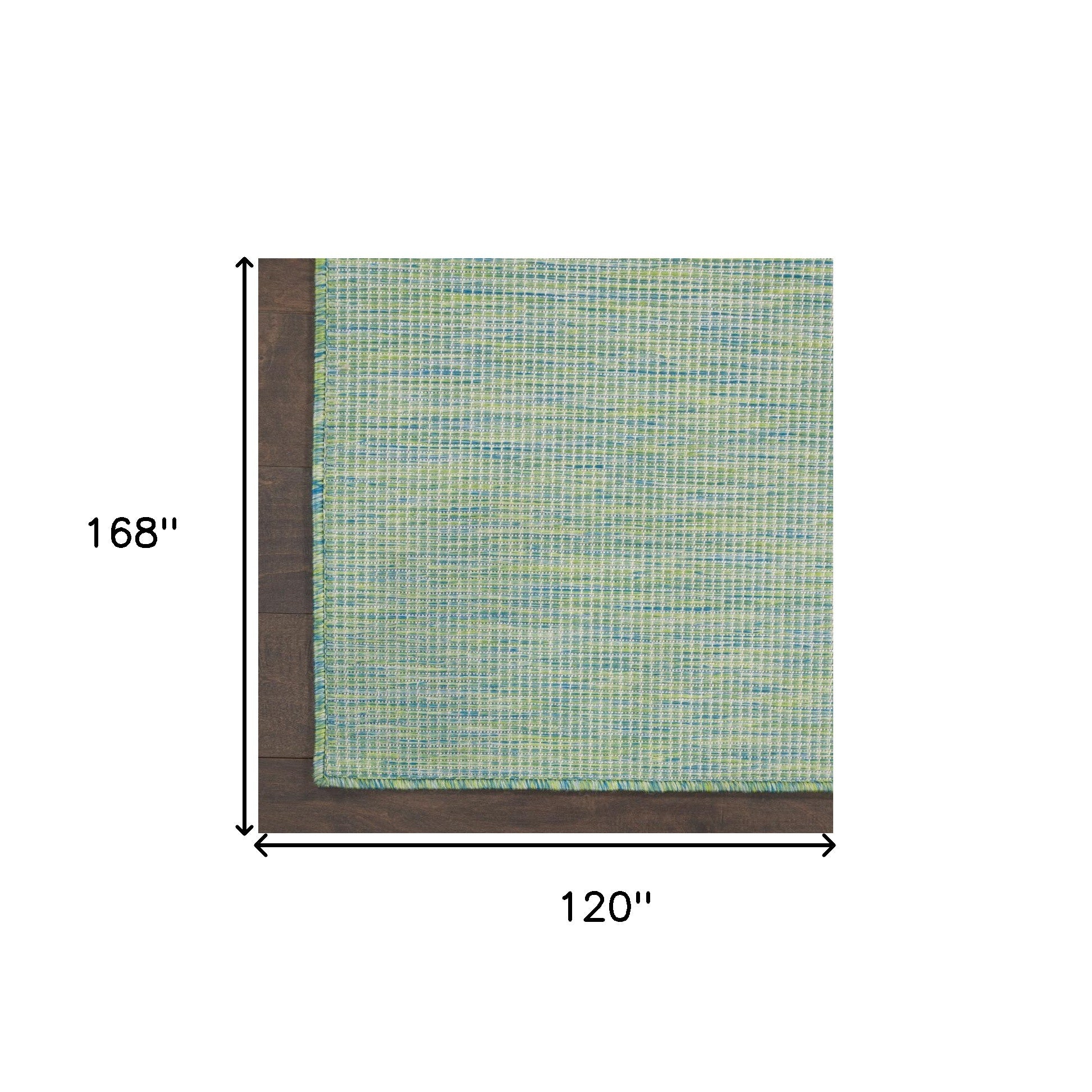 10' X 14' Blue Power Loom Area Rug