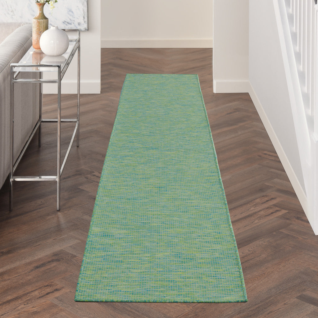 12' Blue Power Loom Runner Rug