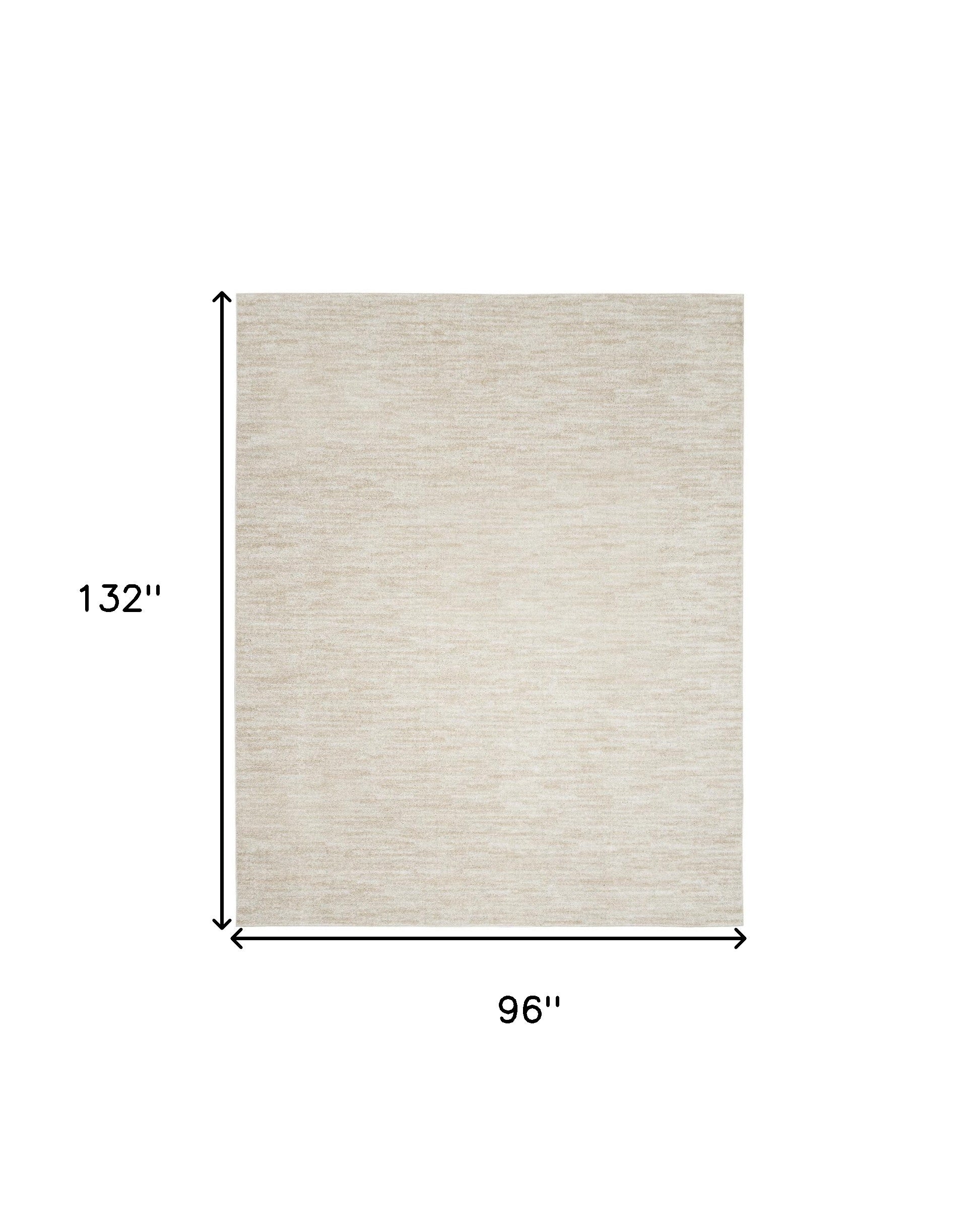 8' X 11' Cream Power Loom Area Rug