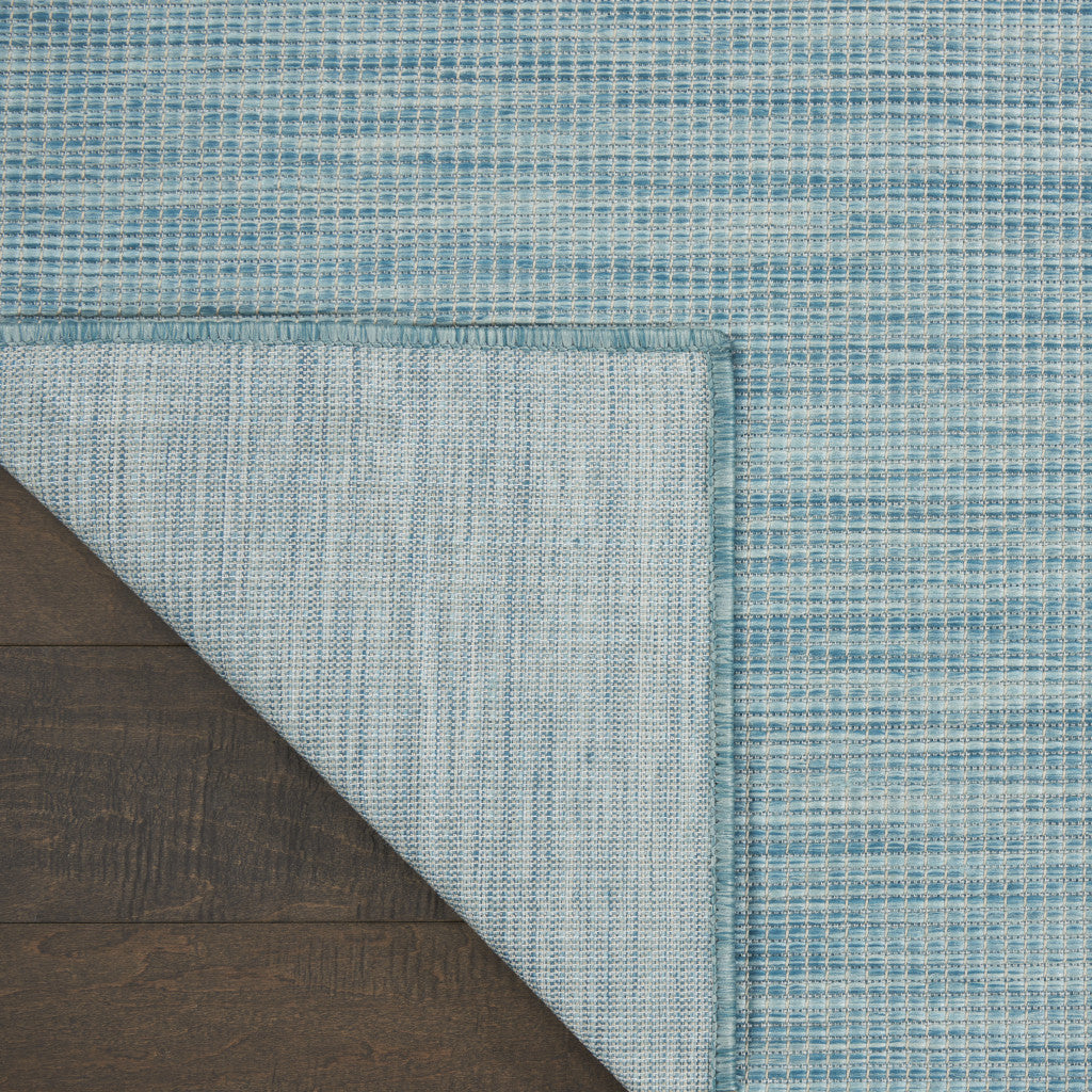 7' X 10' Aqua Power Loom Area Rug