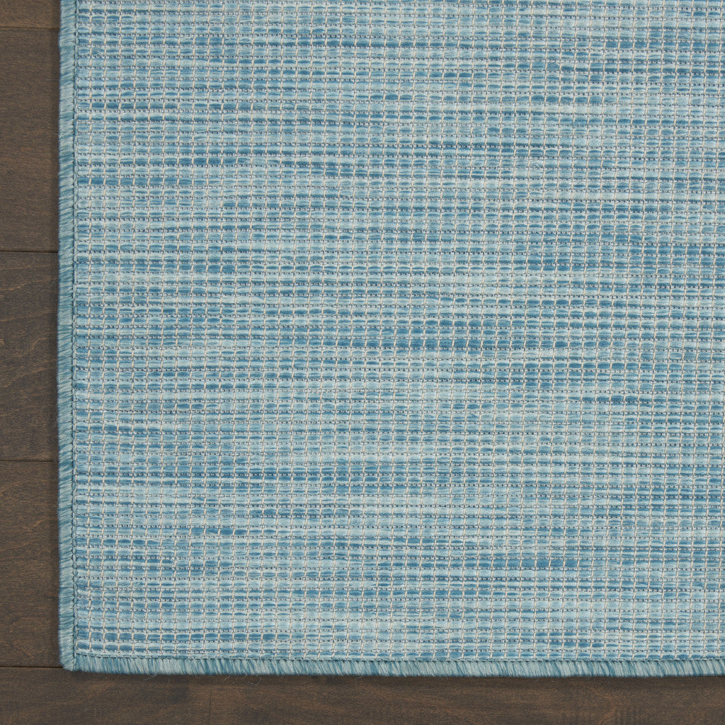 4' X 6' Aqua Power Loom Area Rug