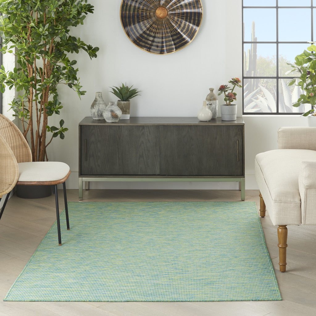 5' X 7' Blue Power Loom Area Rug