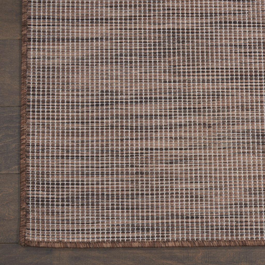 5' X 7' Brown Power Loom Area Rug