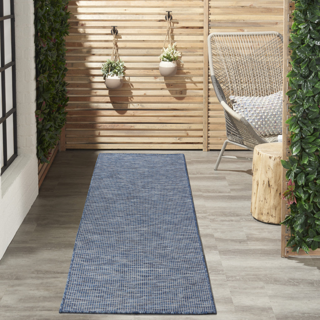 10' Navy Blue Power Loom Runner Rug