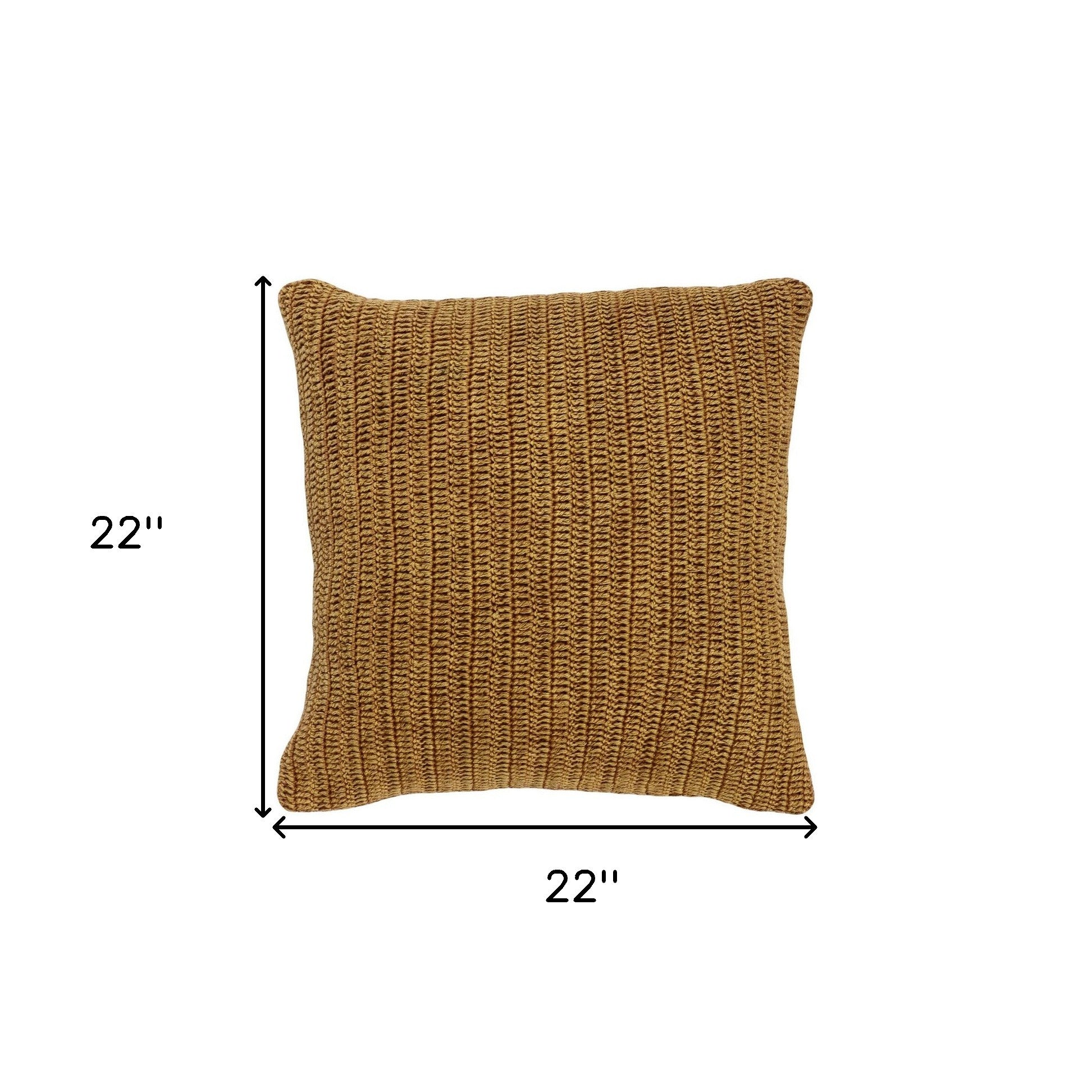 22" X 22" Beige Linen Zippered Pillow