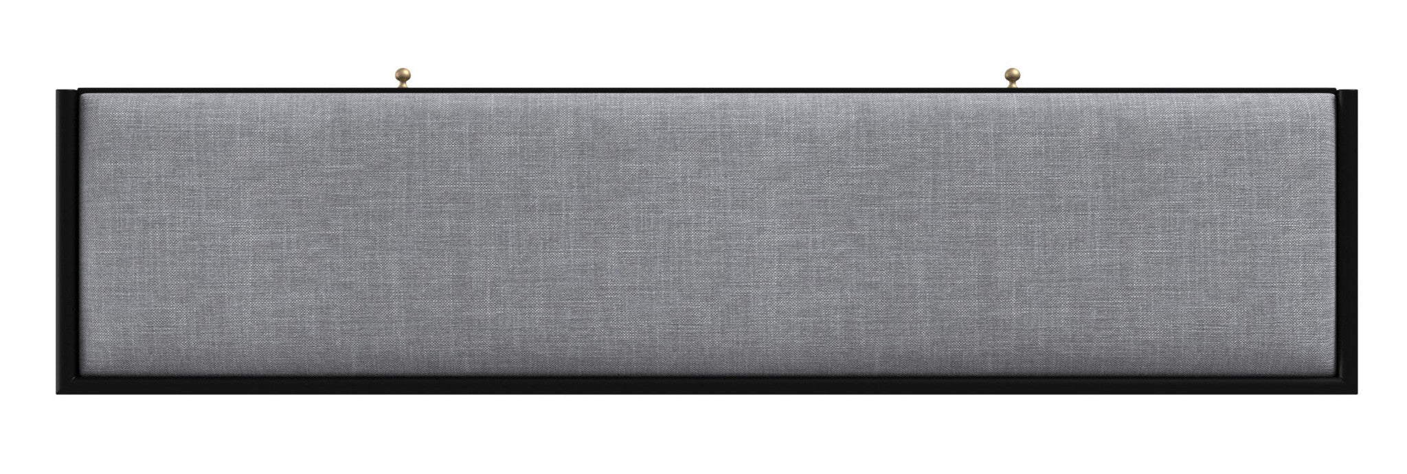 59" Gray And Black Upholstered Polyester Blend Solid Wood Bench With Drawers