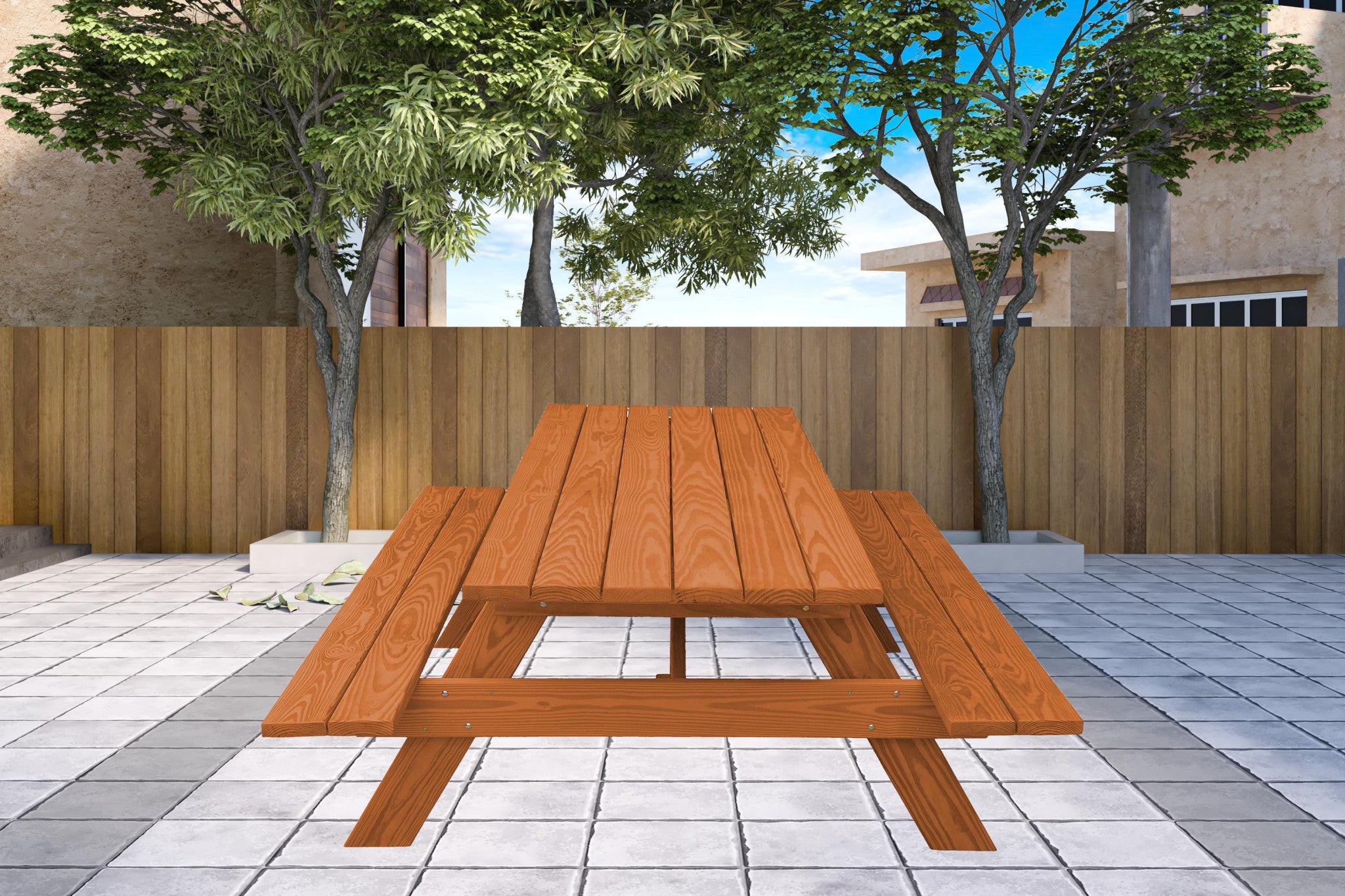 Cedar Chest Solid Wood Outdoor Picnic Table