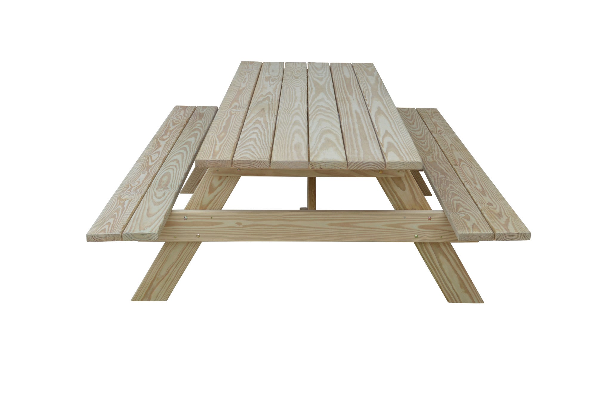 Natural Solid Wood Outdoor Picnic Table