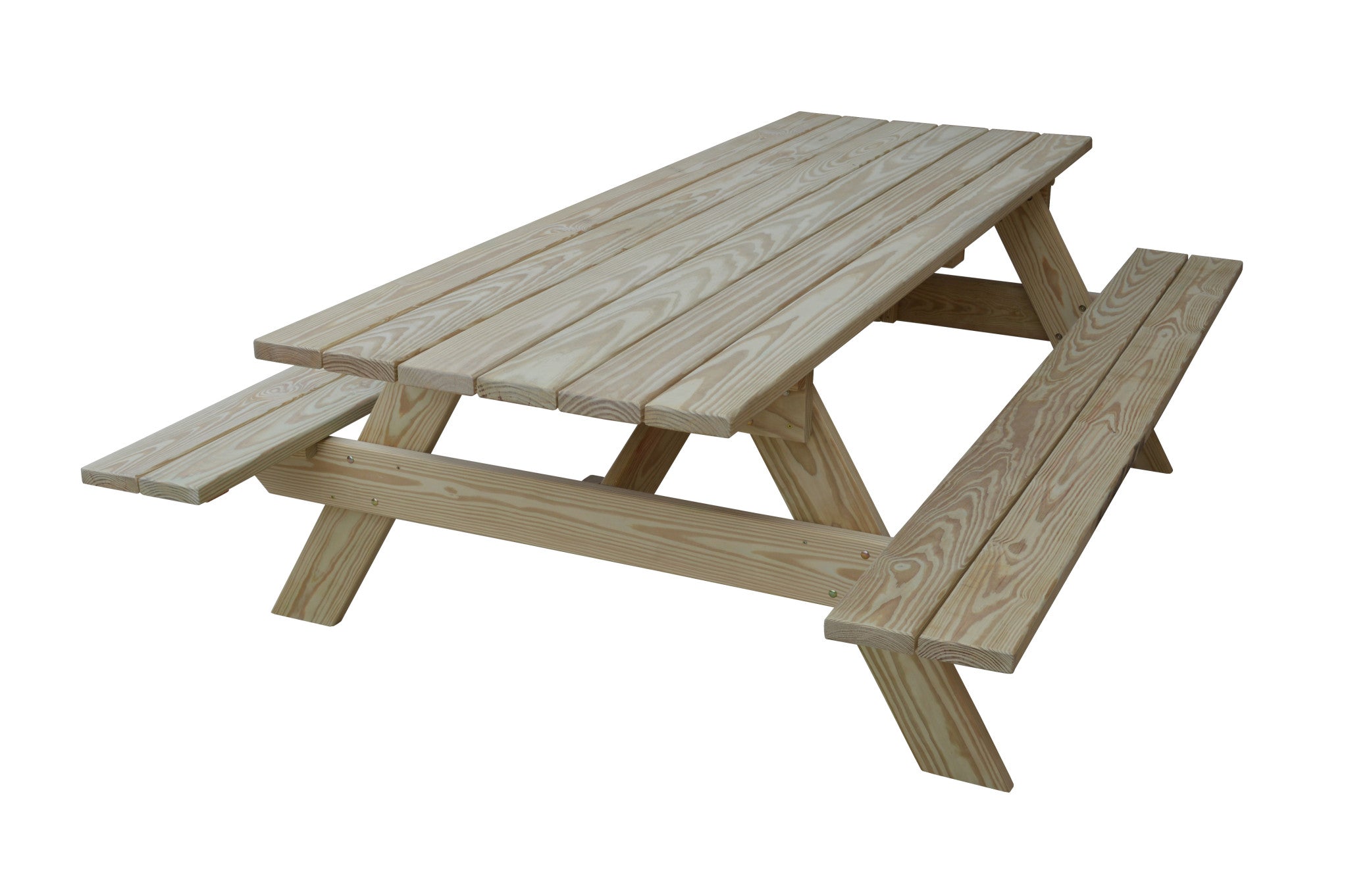 Natural Solid Wood Outdoor Picnic Table