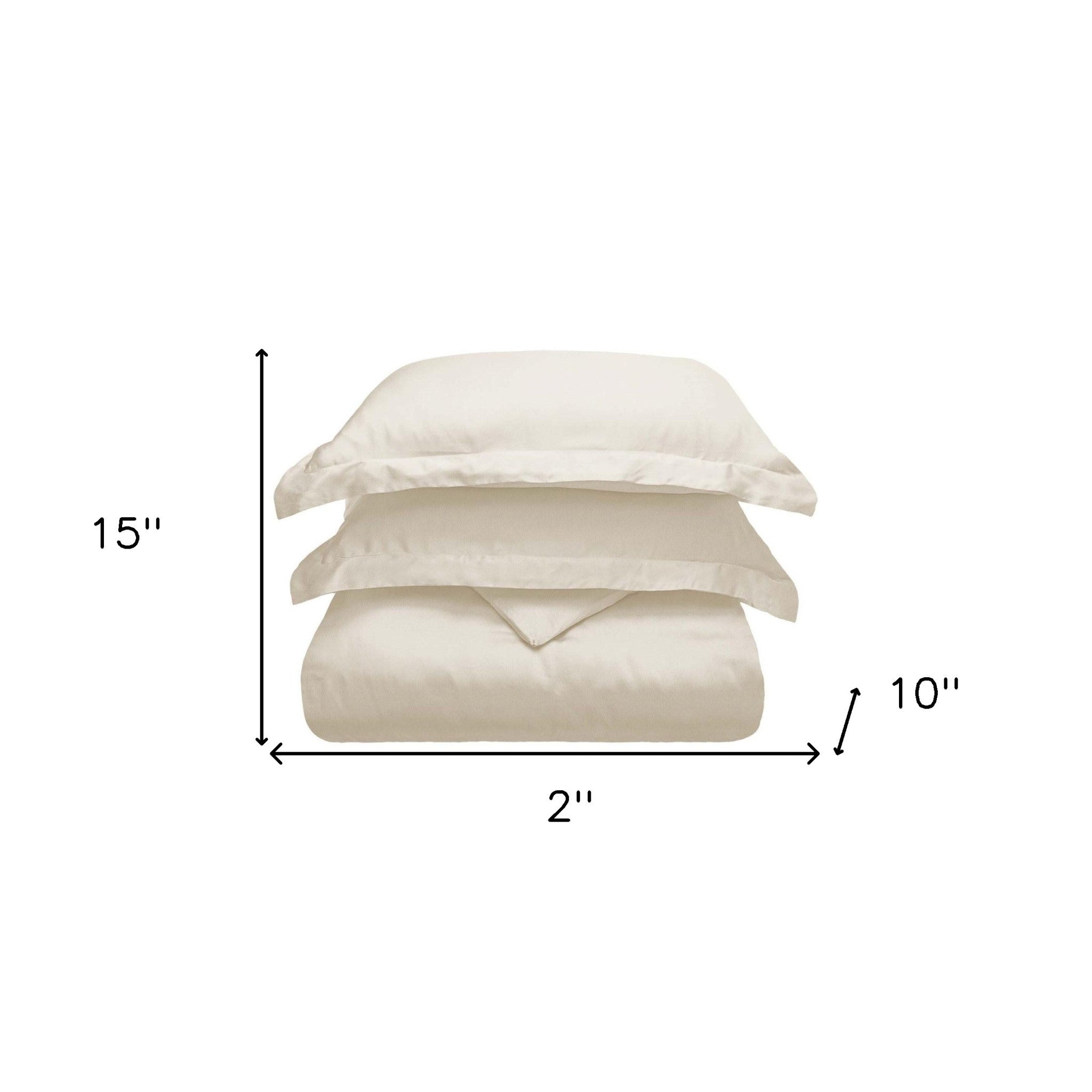 Ivory King Cotton Blend 300 Thread Count Washable Duvet Cover Set