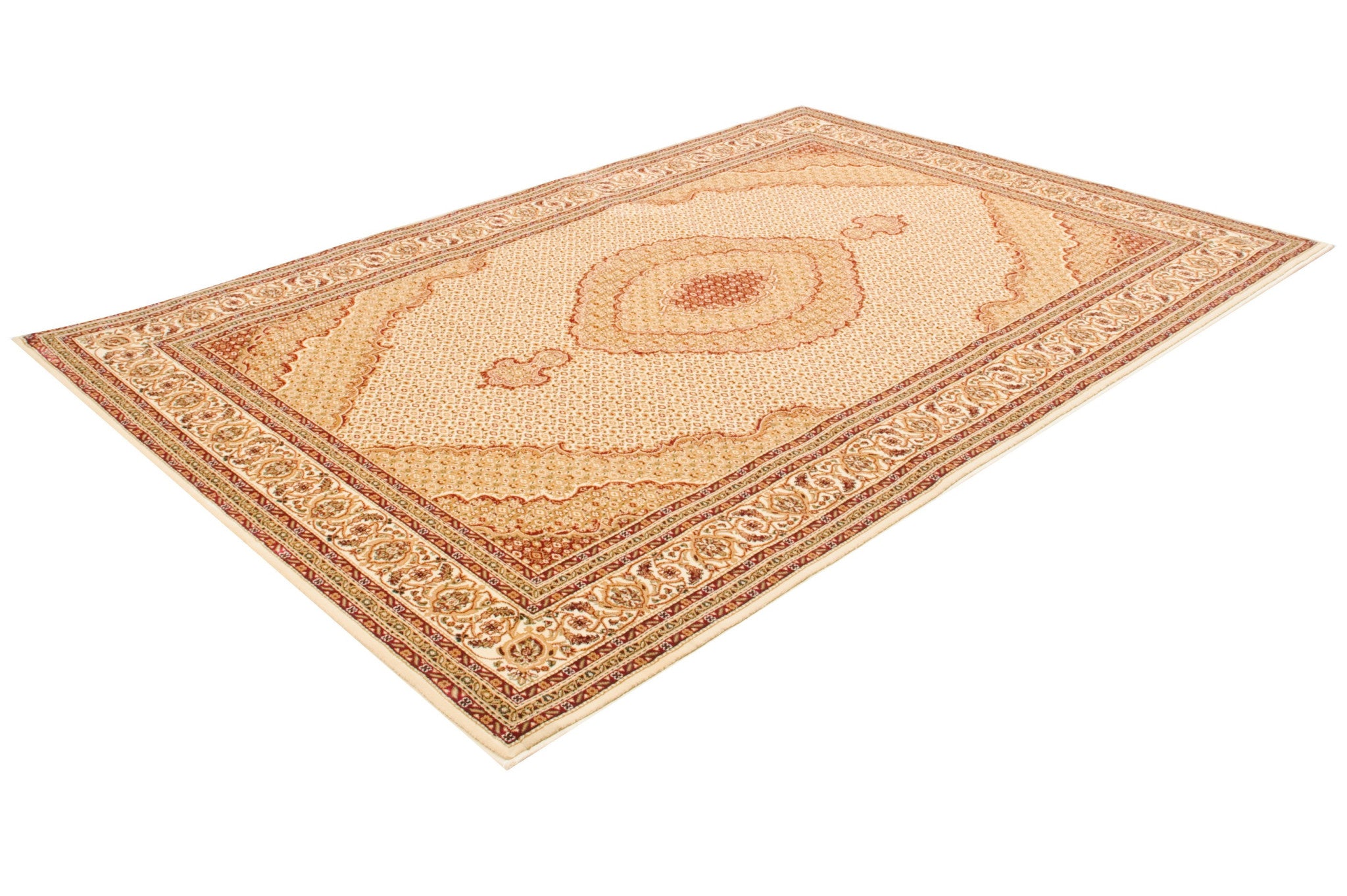 10' X 13' Cream Oriental Washable Non Skid Area Rug