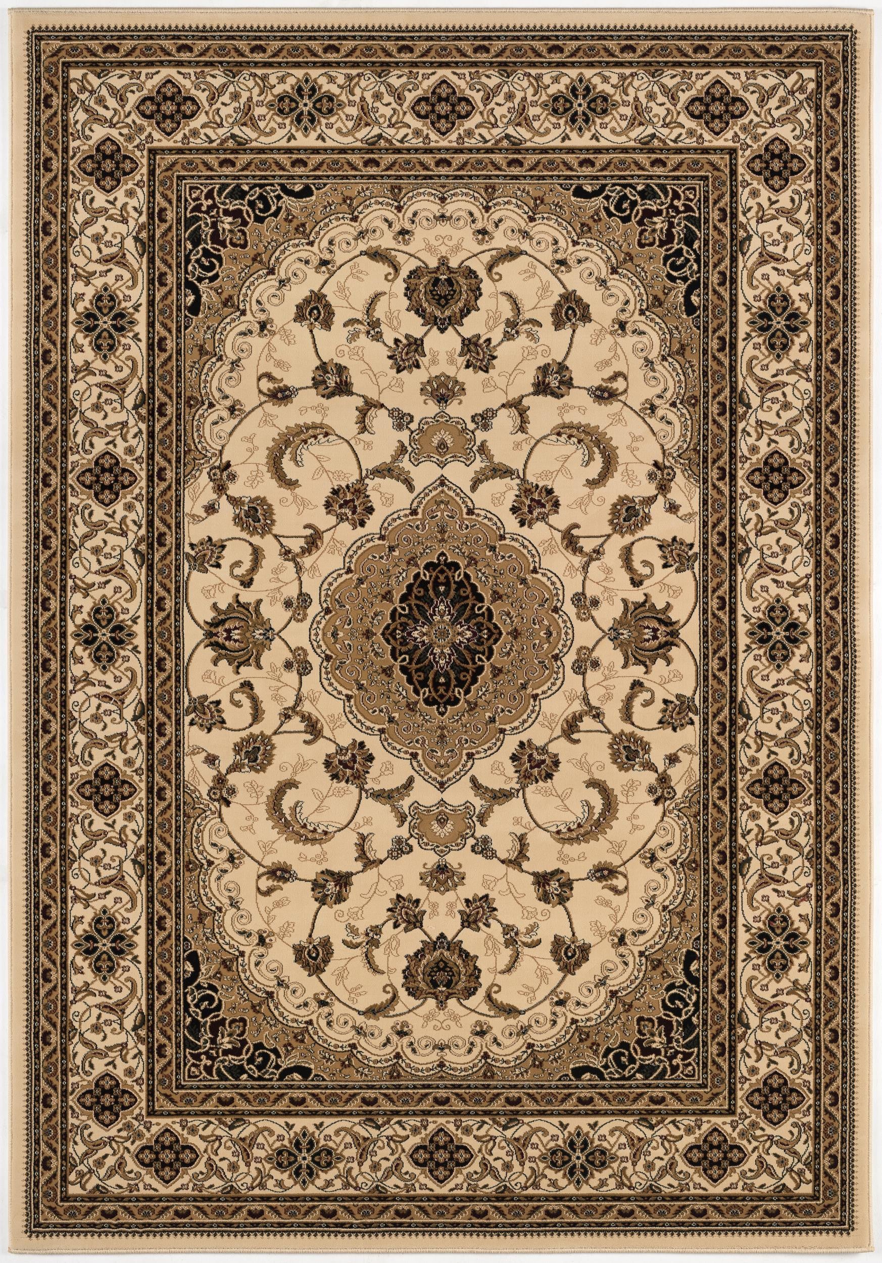 10' X 13' Cream Oriental Washable Non Skid Area Rug