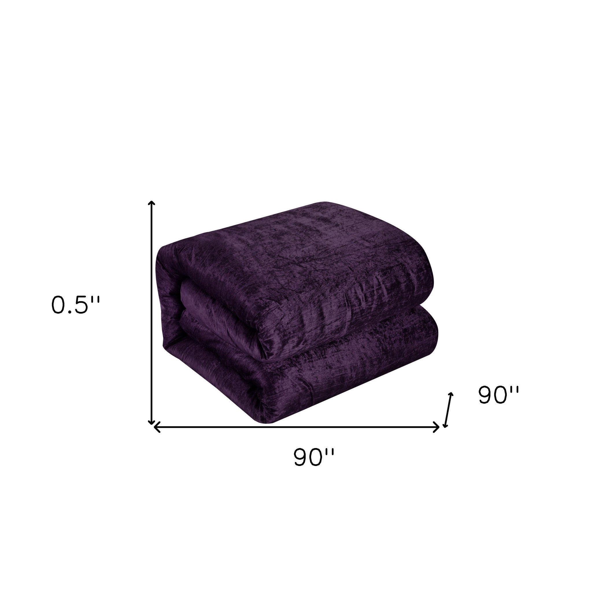 Purple Queen Polyester 180 Thread Count Washable Down Comforter Set