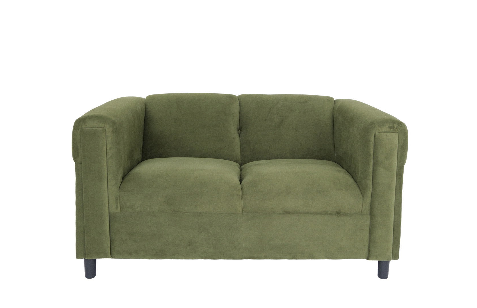 54" Green and Black Microsuede Love Seat