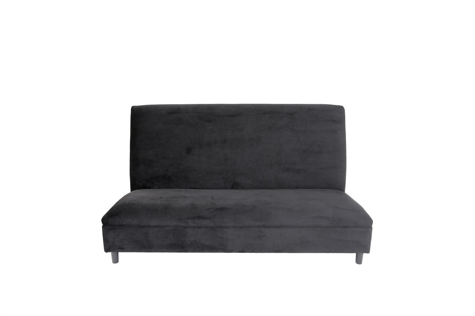 34" Black and Silver Velvet Love Seat