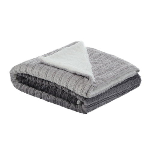 Dark Slate Gray Knitted PolYester Solid Color Plush Throw Blanket