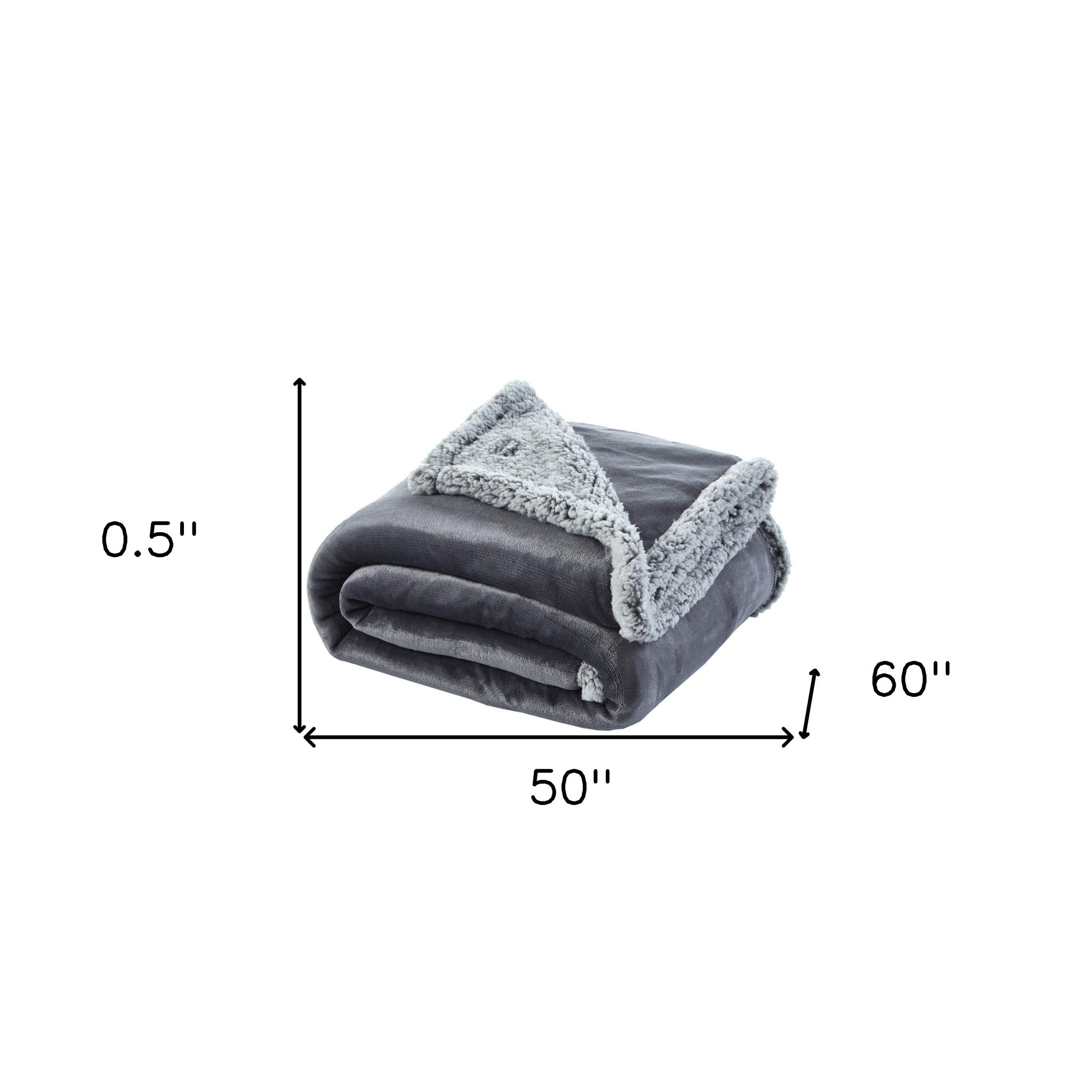 Dark Slate Gray Knitted PolYester Solid Color Plush Throw Blanket