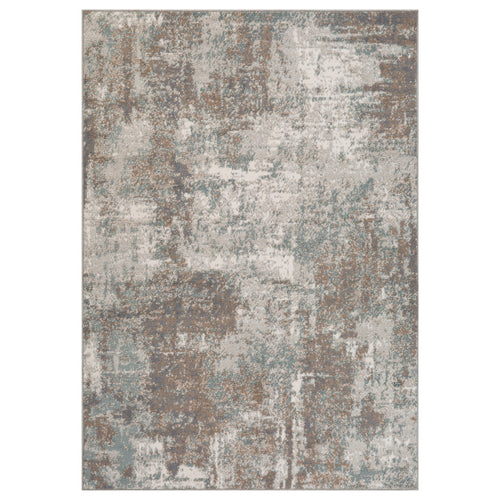 2' x 3' Brown Abstract Power Loom Area Rug