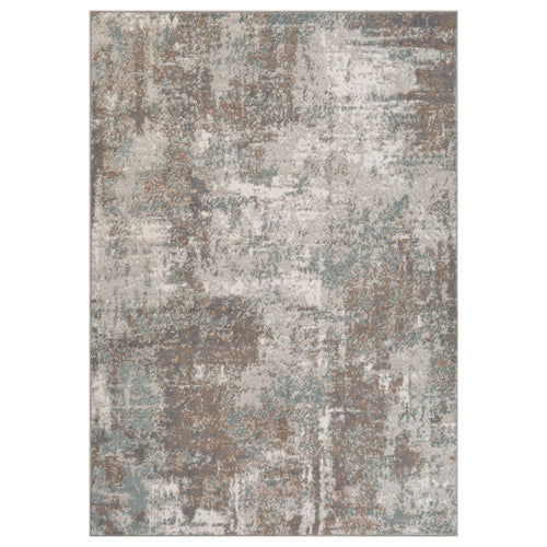 9' x 12' Brown Abstract Power Loom Area Rug