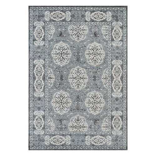 4' x 6' Blue Medallion Power Loom Area Rug