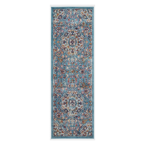 2' X 6' Blue Medallion Power Loom Runner Rug