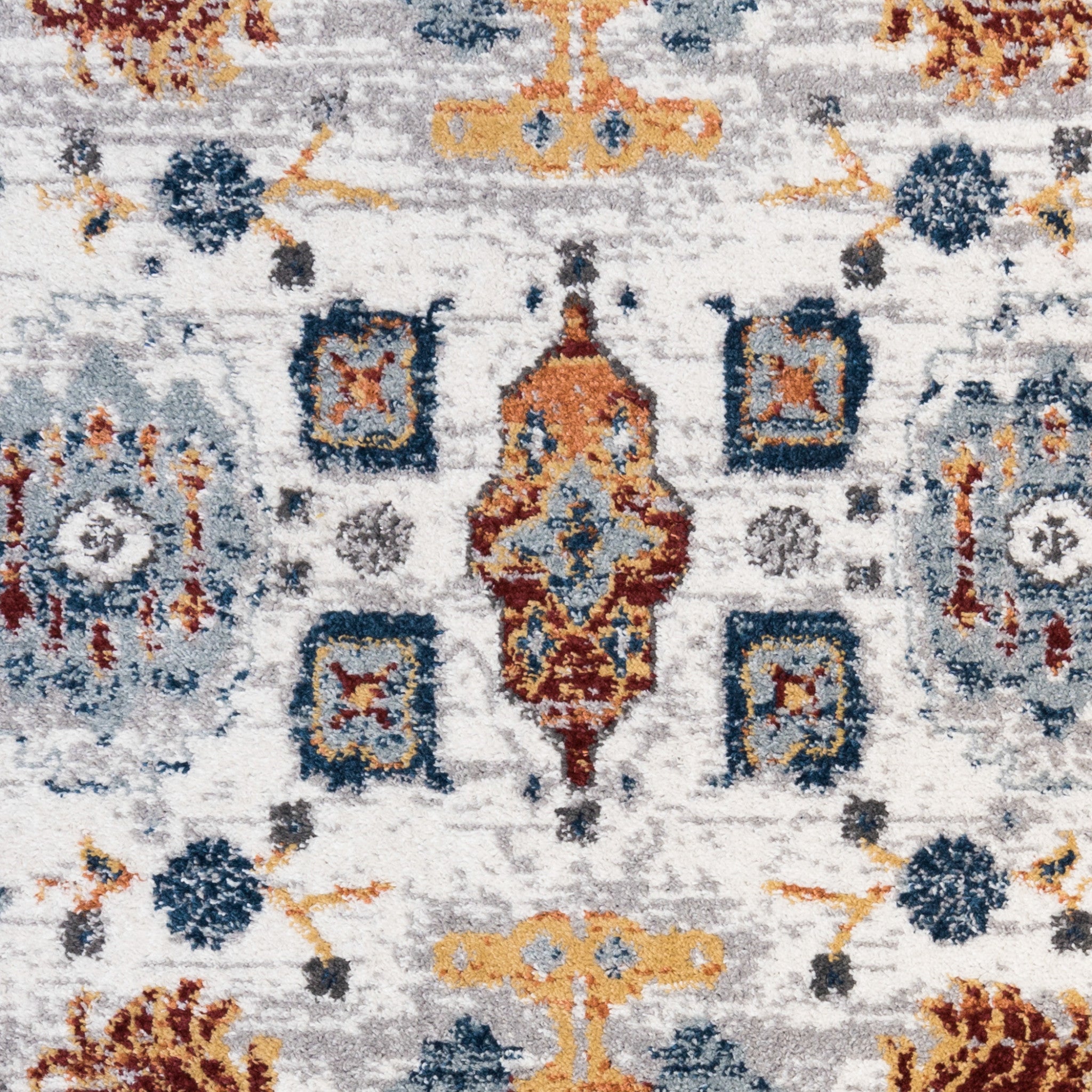 5' x 7' Blue Floral Power Loom Area Rug