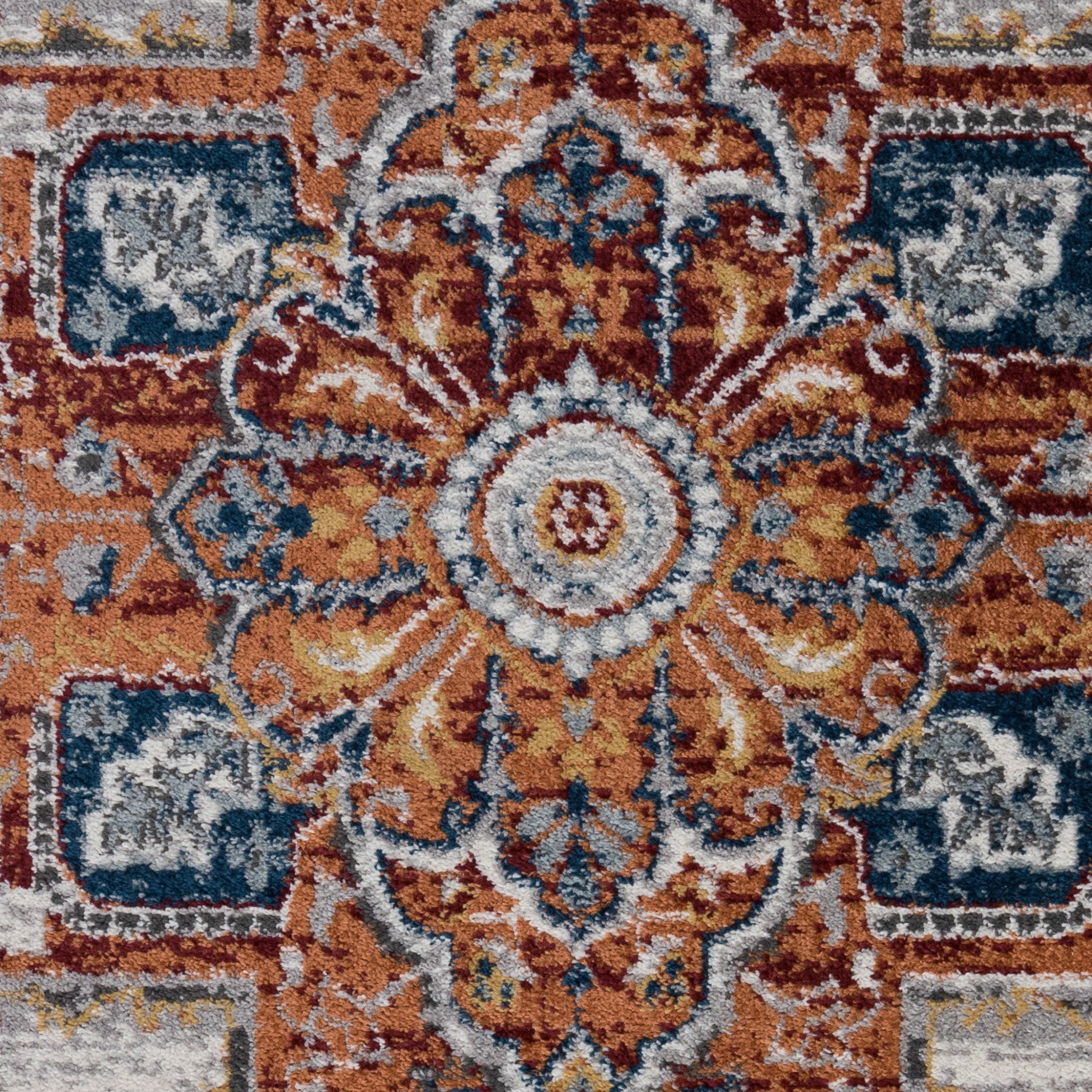 2' x 3' Brown Medallion Power Loom Area Rug