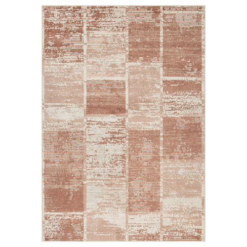 5' x 7' Sand Geometric Power Loom Area Rug With Fringe