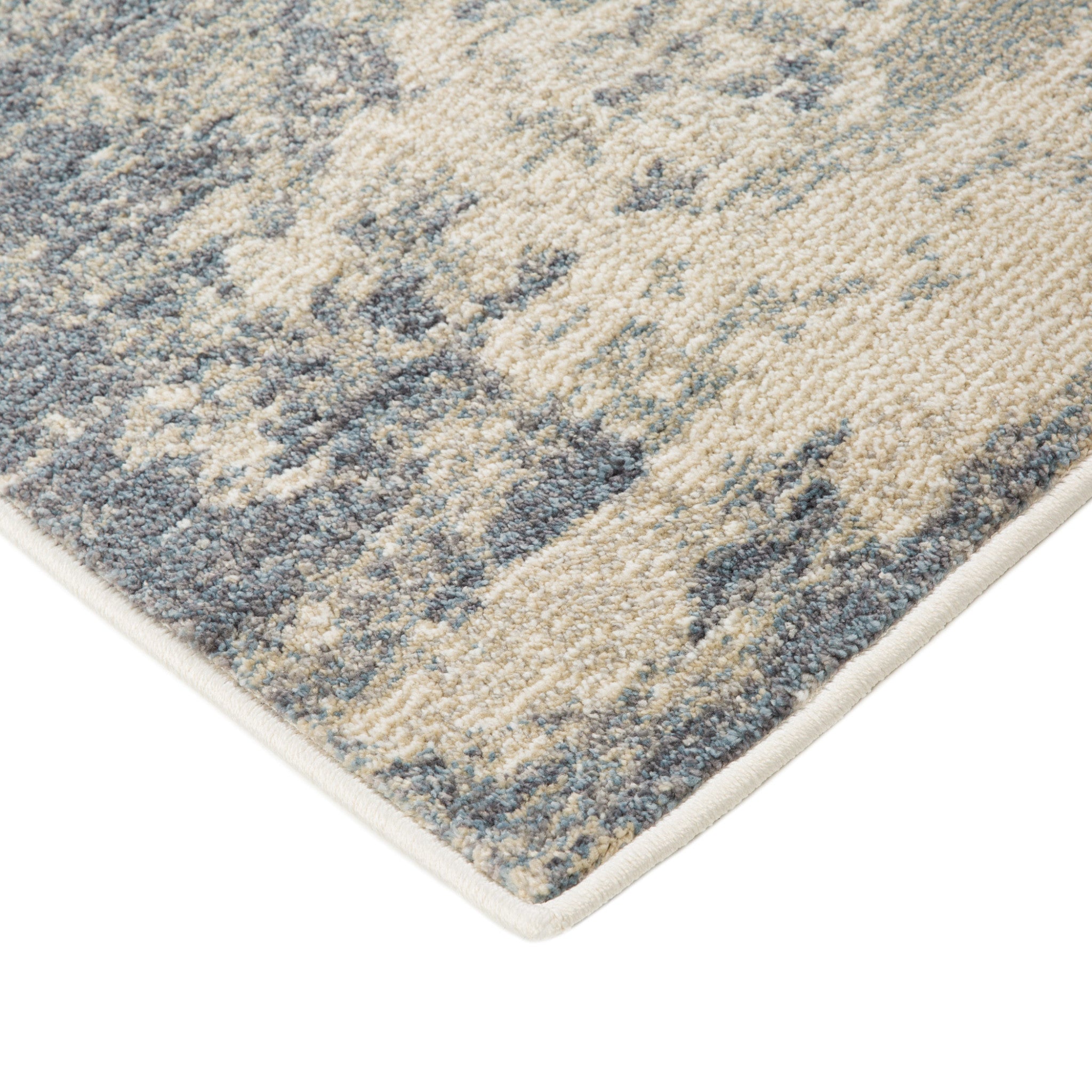 5' x 7' Light Gray Abstract Power Loom Area Rug