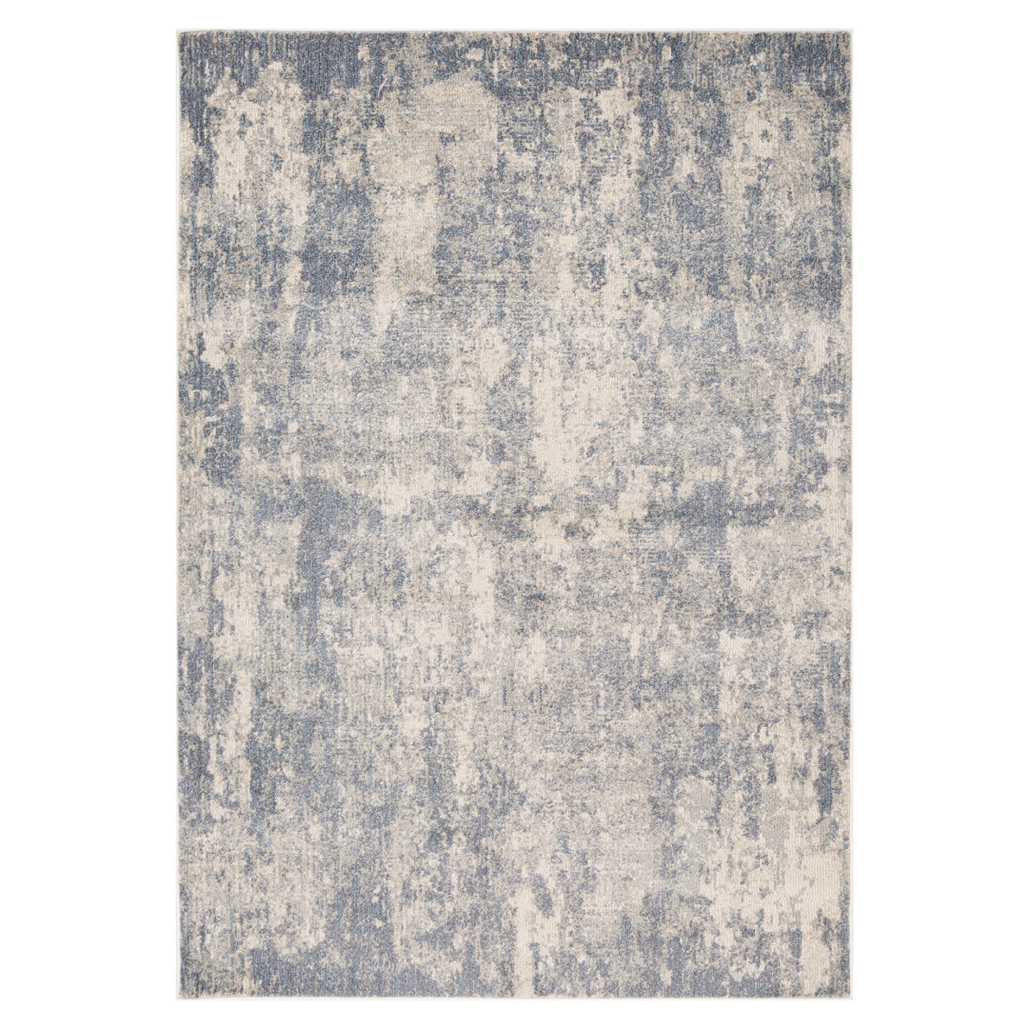 6' x 9' Light Gray Abstract Power Loom Area Rug