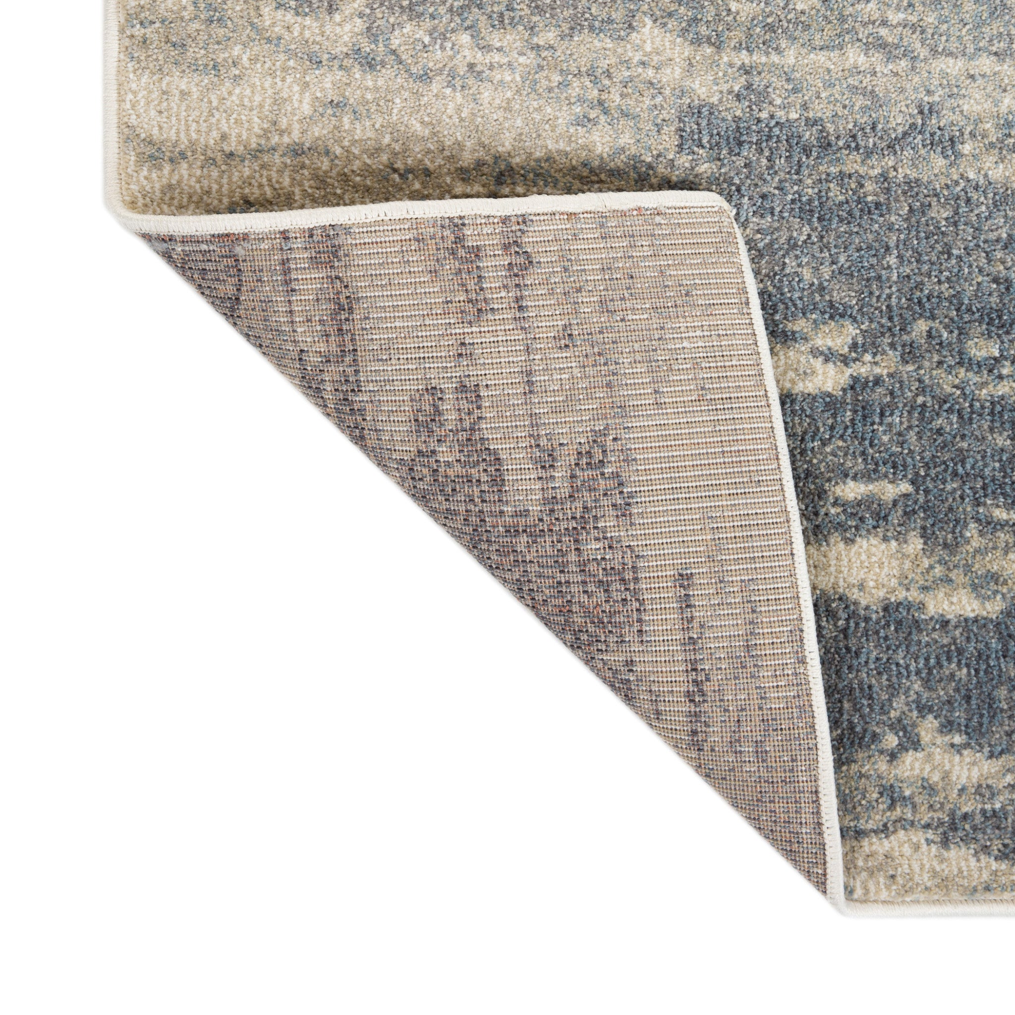 2' x 3' Gray Abstract Power Loom Area Rug