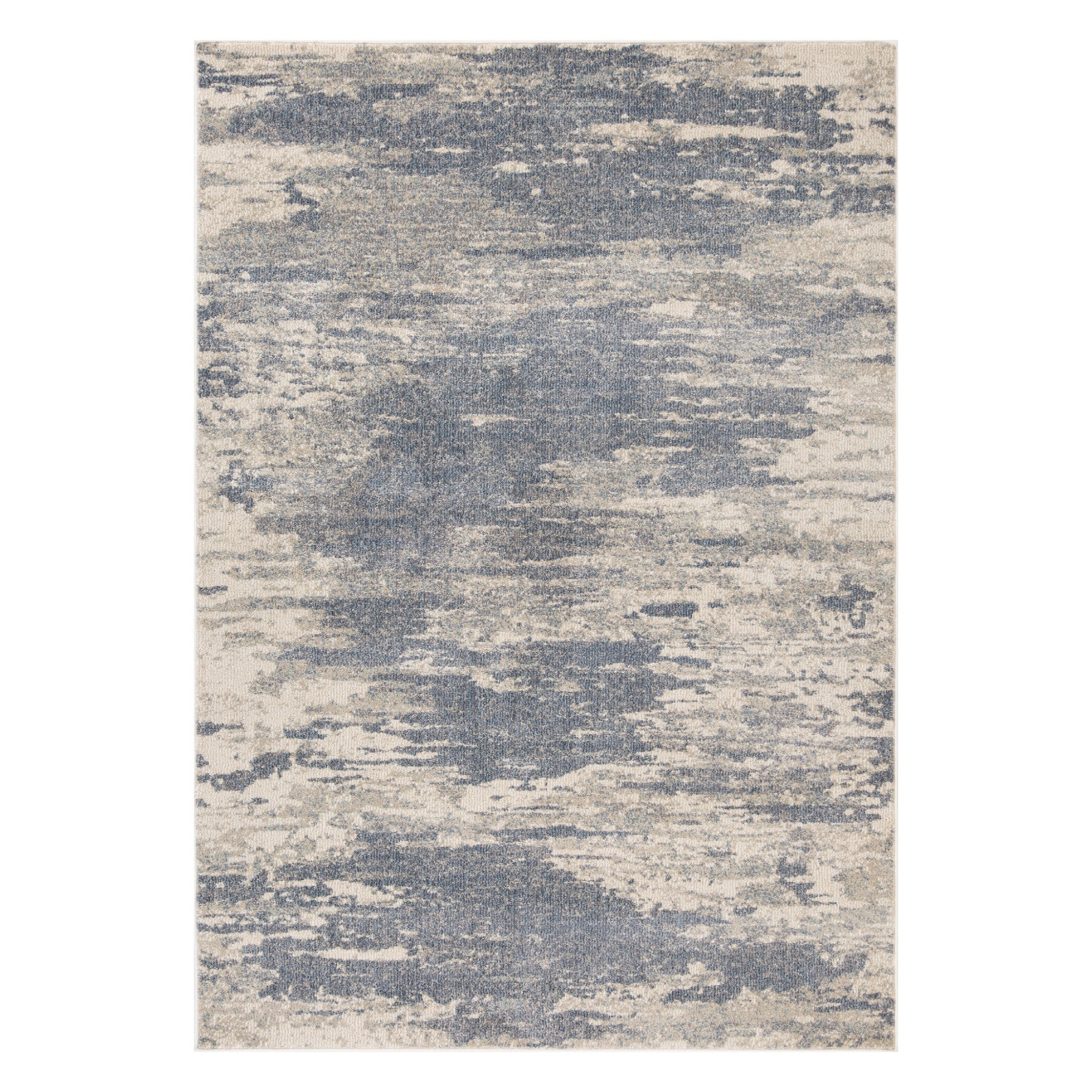 9' x 12' Gray Abstract Power Loom Area Rug