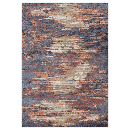 8' x 10' Rust Abstract Power Loom Area Rug