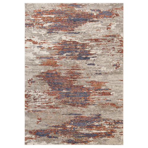 5' x 7' Beige Abstract Power Loom Area Rug