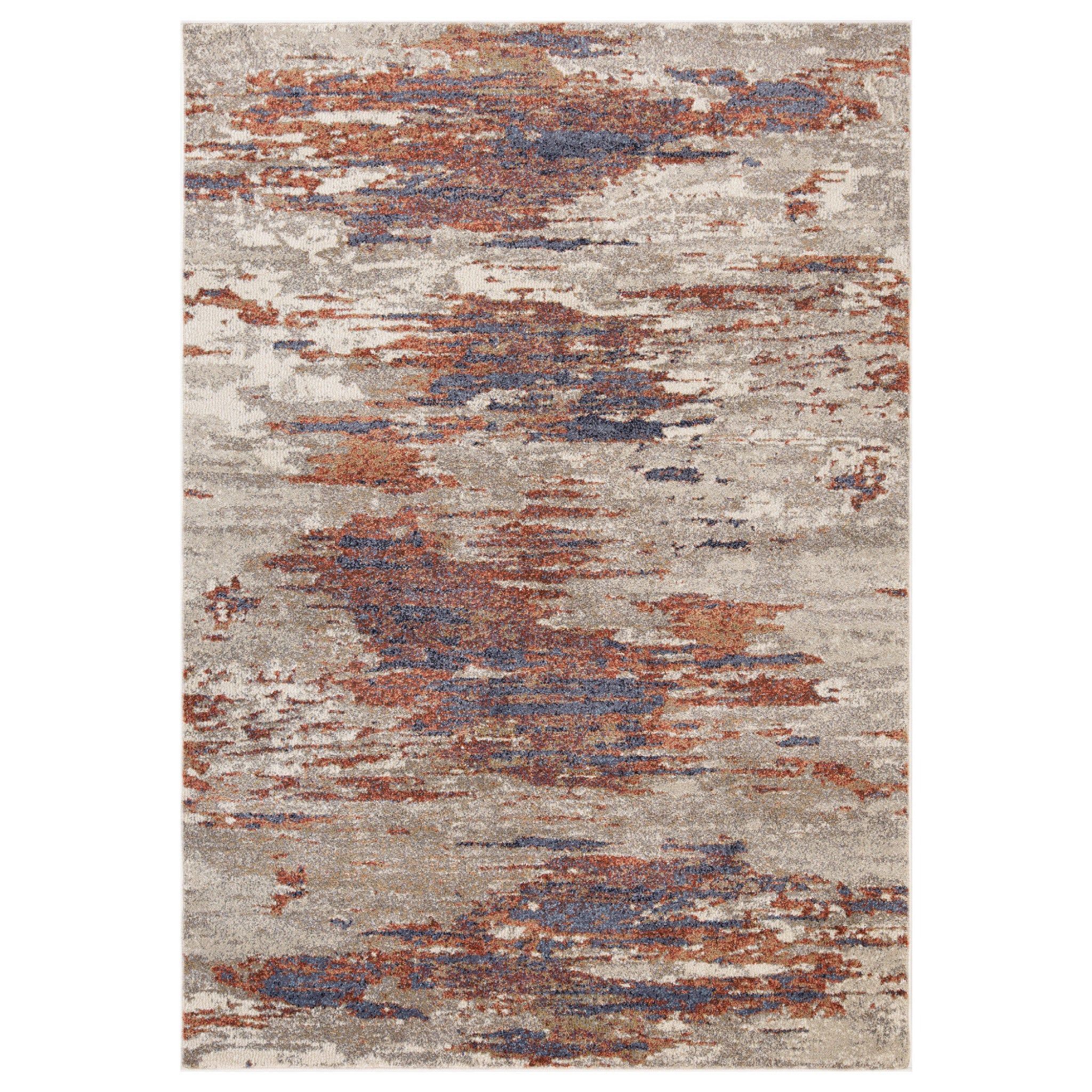 8' x 10' Beige Abstract Power Loom Area Rug