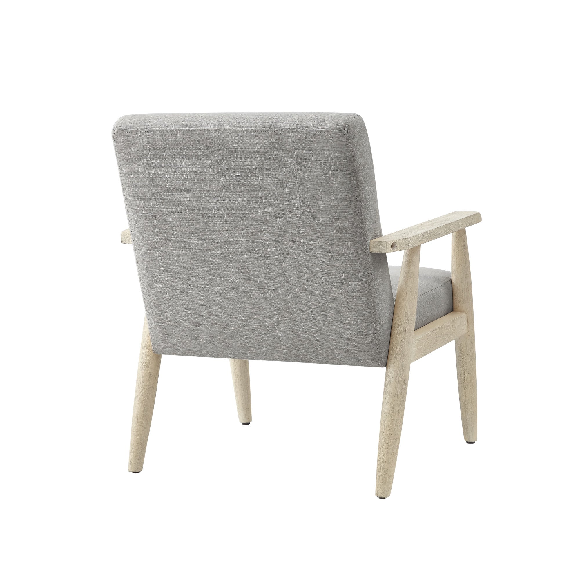 30" Gray And Cream Linen Arm Chair