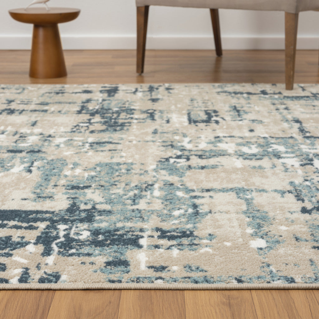 5' x 7' Gray Abstract Area Rug