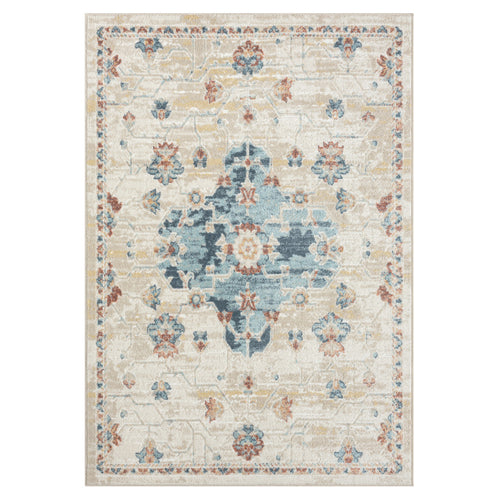 5' x 7' Ivory Medallion Area Rug