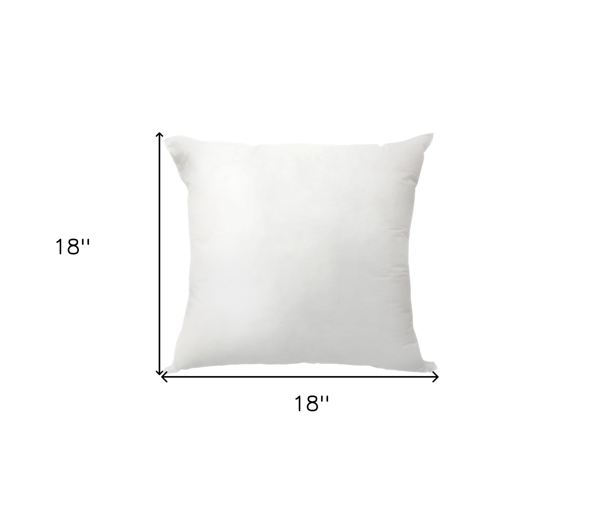 18" X 18" White Polyester Blown Seam Pillow Insert