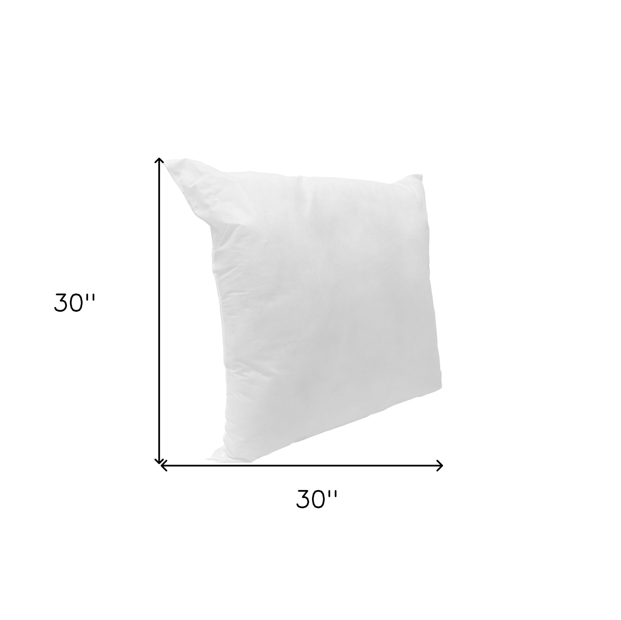 30" X 30" White Polyester Blown Seam Pillow Insert