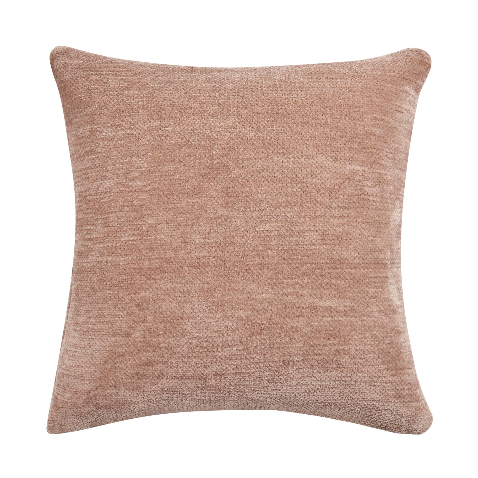 20" X 20" Beige Chenille Zippered Pillow