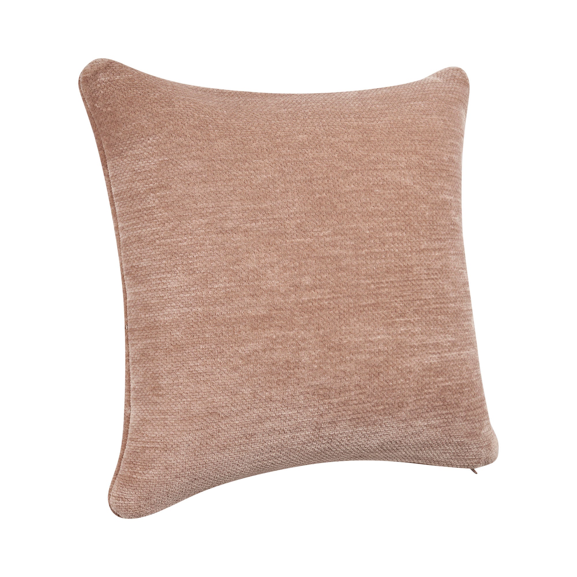 24" X 24" Beige Chenille Zippered Pillow