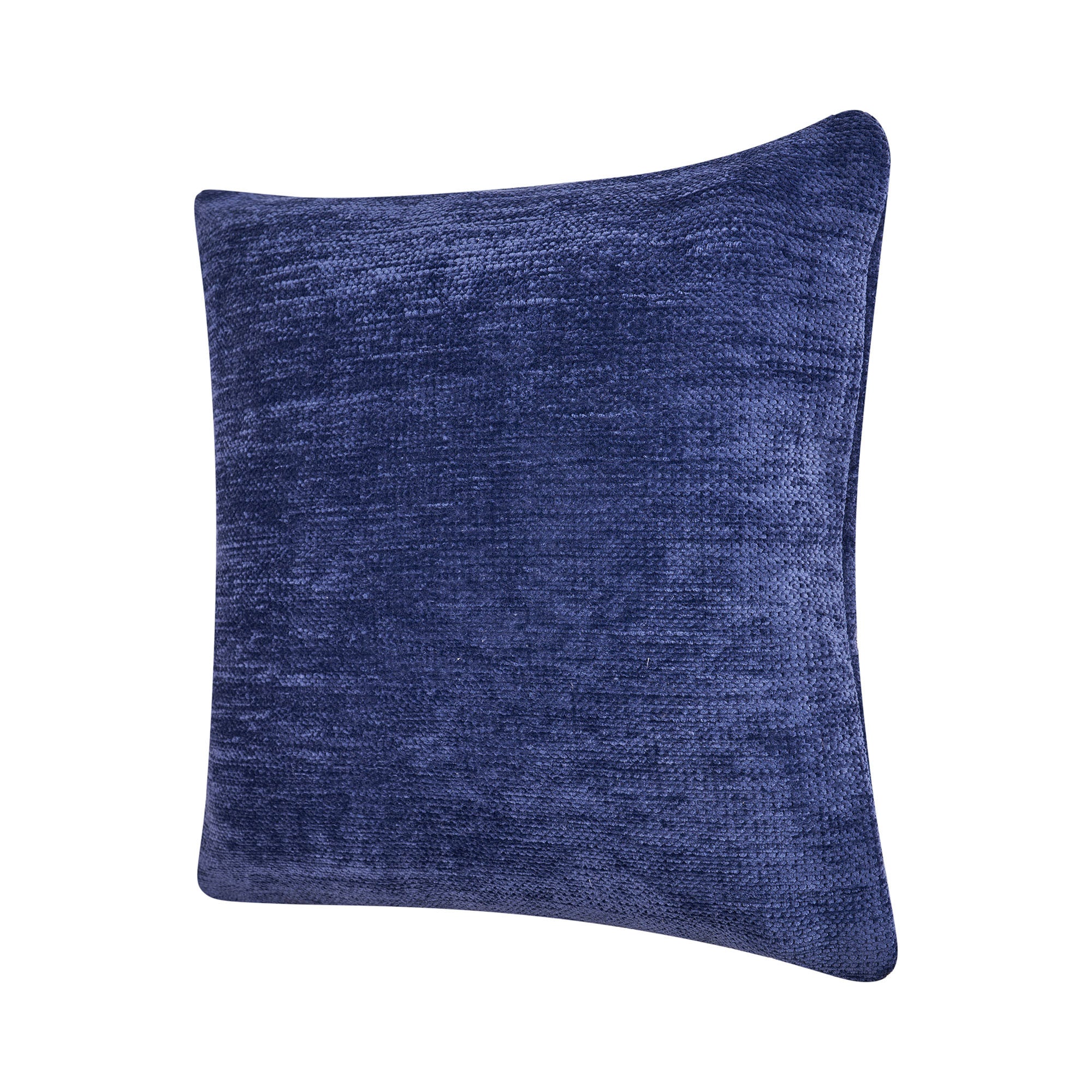 20" X 20" Blue Chenille Zippered Pillow