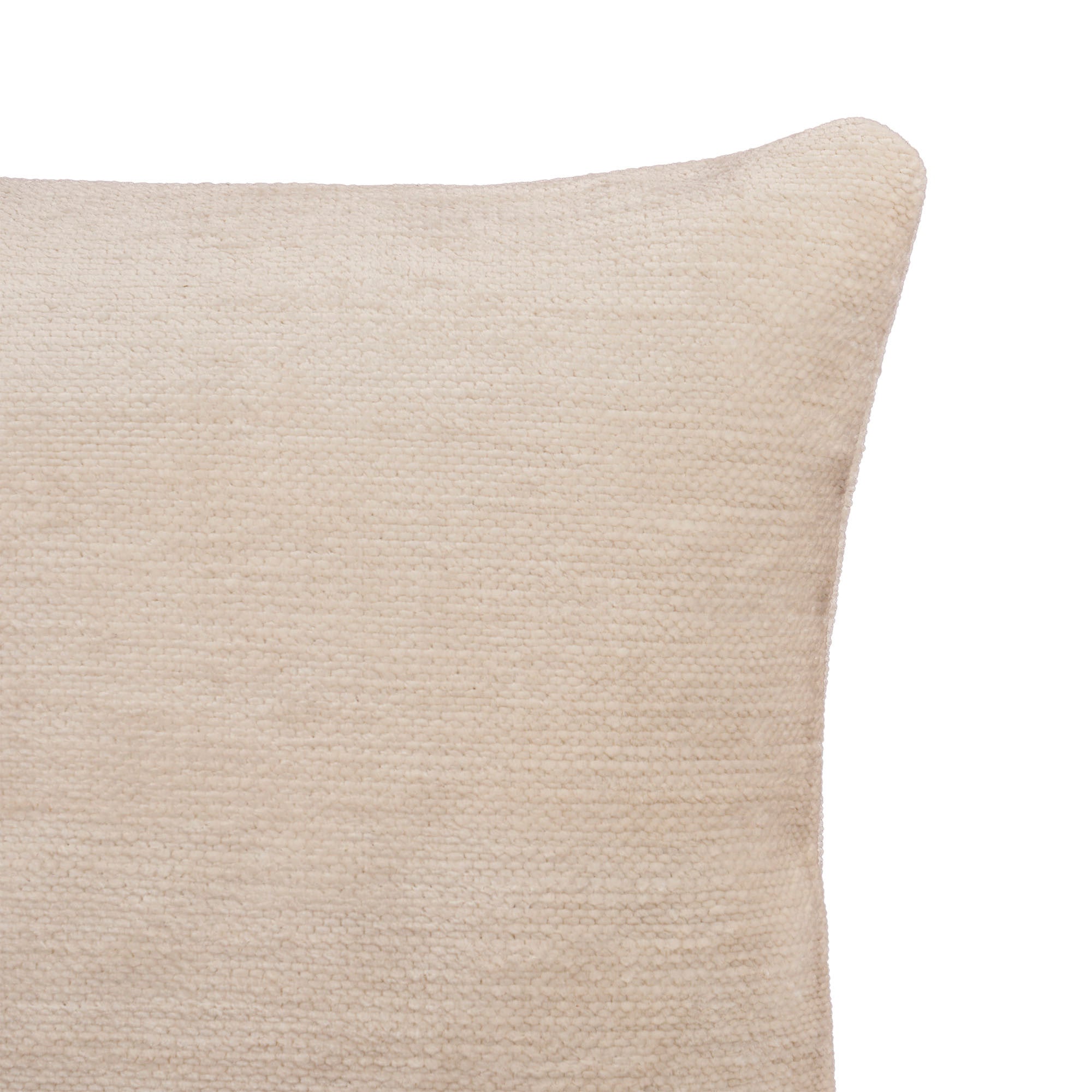 20" X 20" Ivory Chenille Zippered Pillow