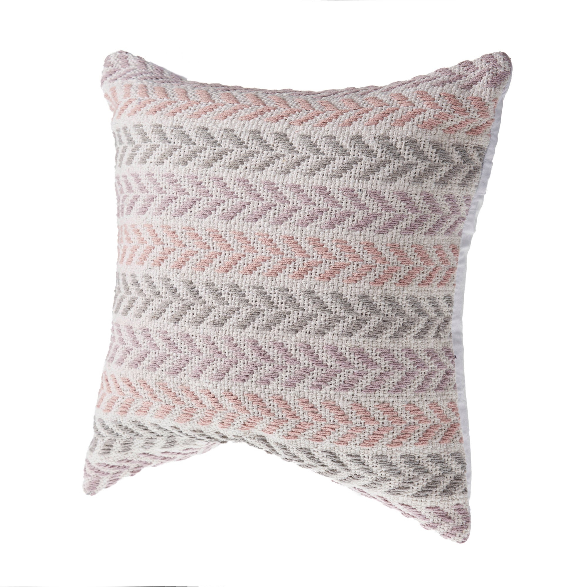 Set of Two 18" X 18" Purple Beach Chevron Cotton Zippered Pillow