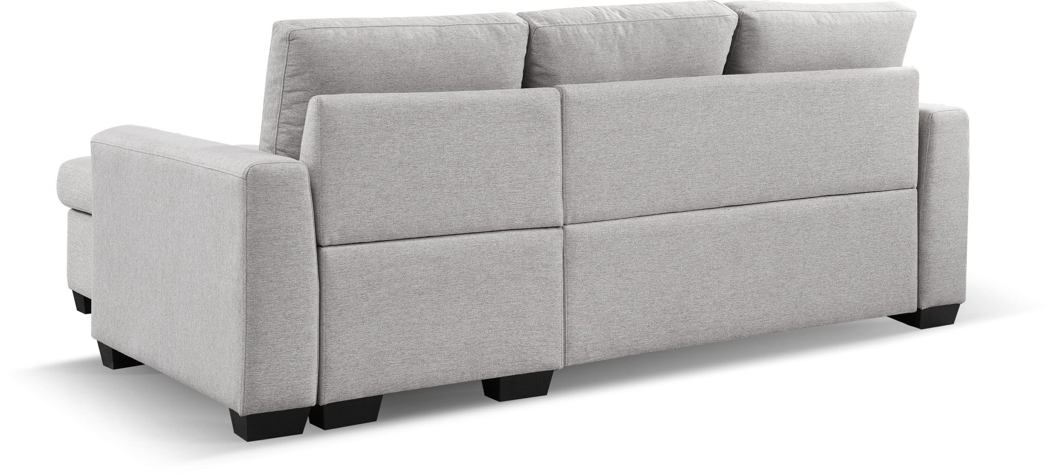 92" Light Gray Polyester Blend and Black Convertible Futon Sleeper Sofa