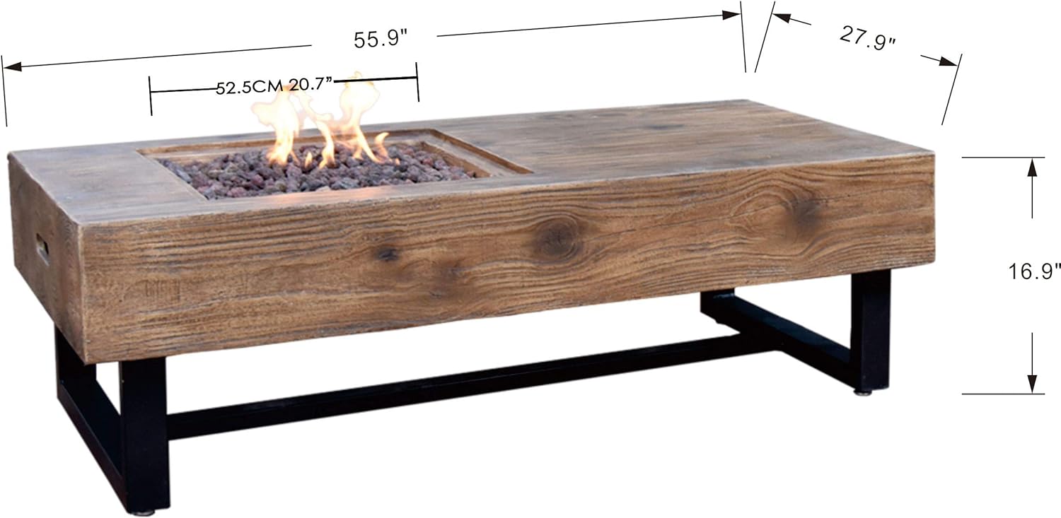 Naples Coffee Fire Table - Propane