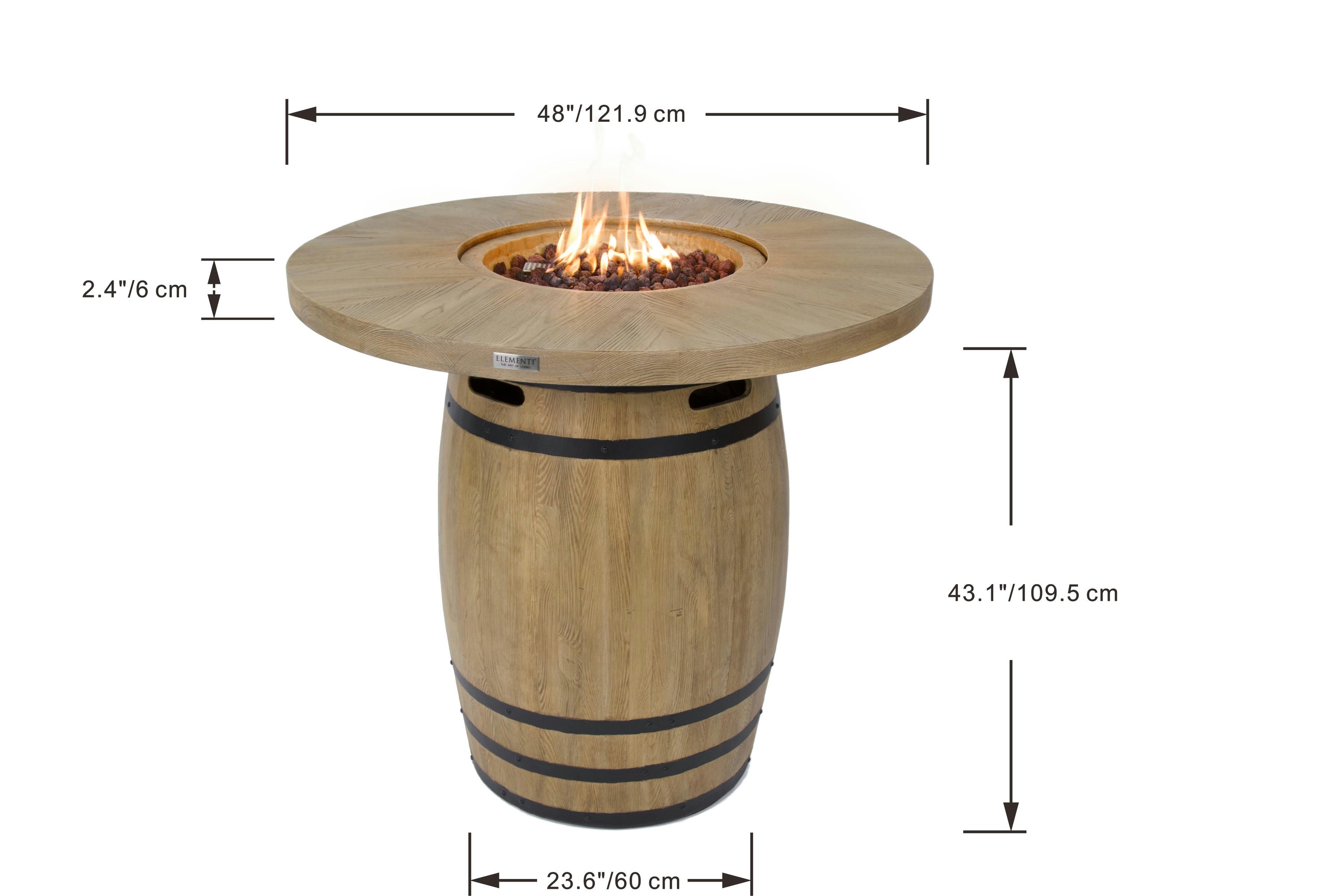 LAFITE BARREL FIRE TABLE